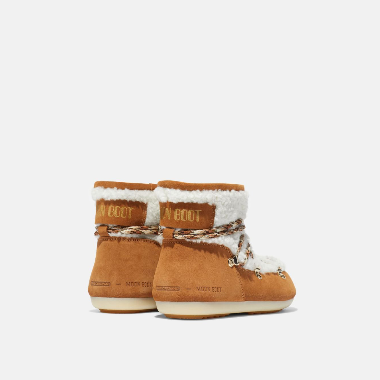 Moon Boot® Lab69 Dark Side Low Vinterstøvler Dame Pisket Krem NO-063859